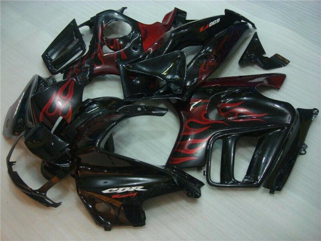 1995-1998 Black Red Flame Honda CBR600 F3 Motorcyle Fairings Canada 1995-1998 Black Red Flame Honda CBR600 F3 Motorcyle Fairings Canada