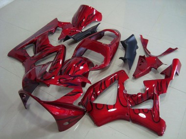 2000-2001 Red Black Flame Honda CBR900RR 929 Bike Fairing Canada