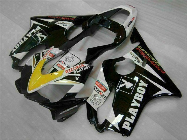 2001-2003 Yellow Silver Black Playboy Honda CBR600 F4i Motorcycle Fairing Kit Canada 2001-2003 Yellow Silver Black Playboy Honda CBR600 F4i Motorcycle Fairing Kit Canada