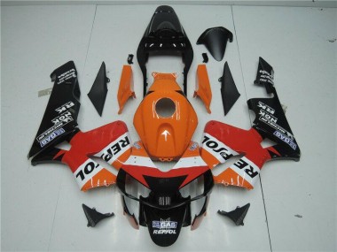 2003-2004 Orange Red Black Repsol Honda CBR600RR Motor Bike Fairings Canada