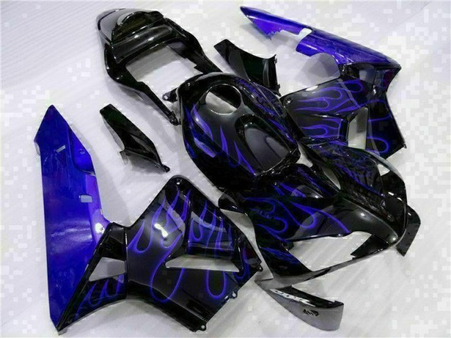 2003-2004 Black with Blue Flame Honda CBR600RR Motorcycle Fairing Kits Canada 2003-2004 Black with Blue Flame Honda CBR600RR Motorcycle Fairing Kits Canada