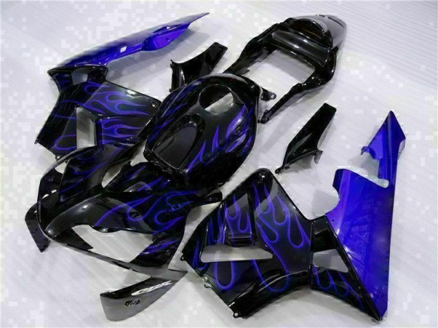 2003-2004 Black with Blue Flame Honda CBR600RR Motorcycle Fairing Kits Canada 2003-2004 Black with Blue Flame Honda CBR600RR Motorcycle Fairing Kits Canada