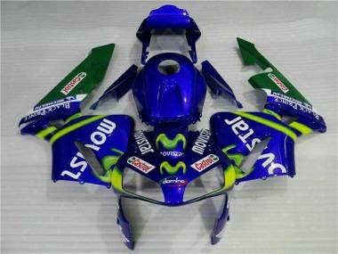 2003-2004 Blue Green Movistar Castrol Honda CBR600RR Motorbike Fairing Canada