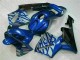 2003-2004 Blue with Silver Flame Honda CBR600RR Motorbike Fairing Canada 2003-2004 Blue with Silver Flame Honda CBR600RR Motorbike Fairing Canada