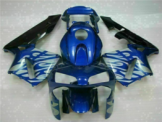 2003-2004 Blue with Silver Flame Honda CBR600RR Motorbike Fairing Canada 2003-2004 Blue with Silver Flame Honda CBR600RR Motorbike Fairing Canada