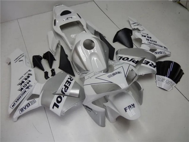 2003-2004 Silver White Black Repsol Honda CBR600RR Motorcycle Fairings Kit Canada 2003-2004 Silver White Black Repsol Honda CBR600RR Motorcycle Fairings Kit Canada