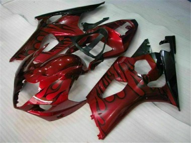 2003-2004 Red Suzuki GSXR 1000 Motorcycle Fairings Kit Canada