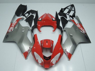 2003-2006 Silver and Red Aprilia RSV1000 Motorbike Fairing Kits Canada