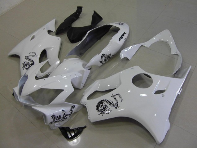2004-2007 White with Black Dragon Honda CBR600 F4i Motorcycle Fairings Canada 2004-2007 White with Black Dragon Honda CBR600 F4i Motorcycle Fairings Canada