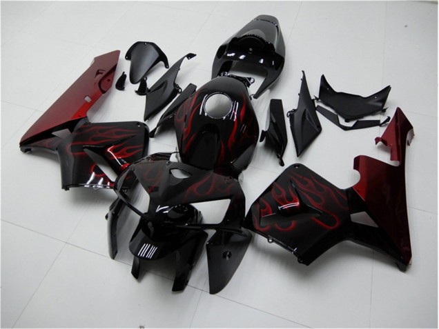 2005-2006 Red Flame Black Honda CBR600RR Bike Fairings Canada 2005-2006 Red Flame Black Honda CBR600RR Bike Fairings Canada