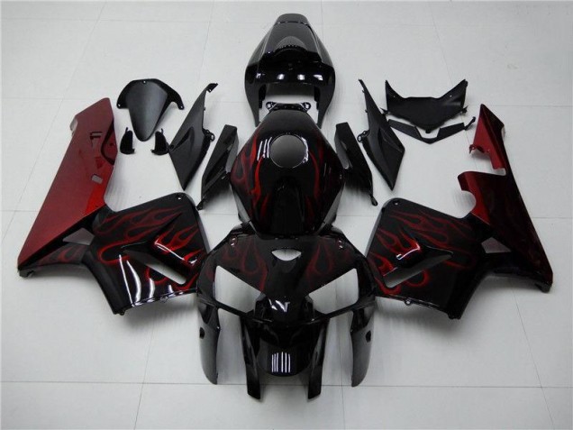 2005-2006 Red Flame Black Honda CBR600RR Bike Fairings Canada 2005-2006 Red Flame Black Honda CBR600RR Bike Fairings Canada