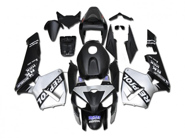 2005-2006 Silver Repsol Black Honda CBR600RR Bike Fairings Canada 2005-2006 Silver Repsol Black Honda CBR600RR Bike Fairings Canada