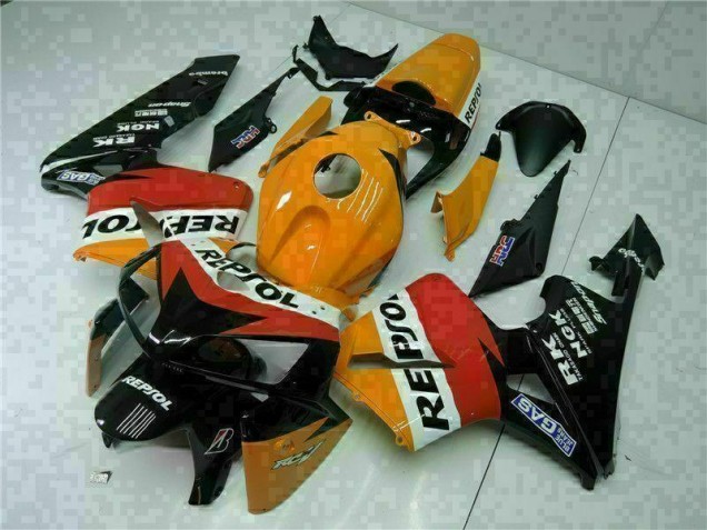 2005-2006 Orange Black Repsol Honda CBR600RR Motorbike Fairing Canada 2005-2006 Orange Black Repsol Honda CBR600RR Motorbike Fairing Canada