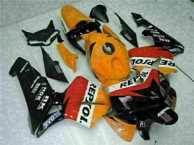 2005-2006 Orange Black Repsol Honda CBR600RR Motorbike Fairing Canada 2005-2006 Orange Black Repsol Honda CBR600RR Motorbike Fairing Canada