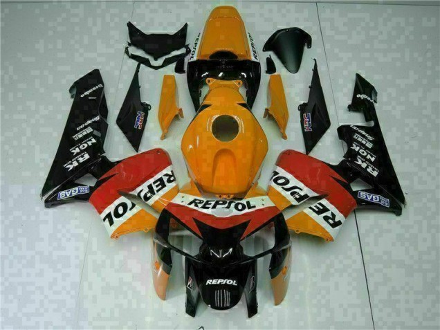 2005-2006 Orange Black Repsol Honda CBR600RR Motorbike Fairing Canada 2005-2006 Orange Black Repsol Honda CBR600RR Motorbike Fairing Canada