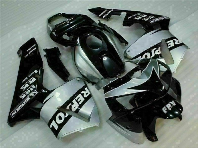2005-2006 Black Silver Repsol Honda CBR600RR Motorcycle Fairings Kit Canada 2005-2006 Black Silver Repsol Honda CBR600RR Motorcycle Fairings Kit Canada