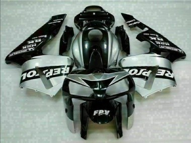 2005-2006 Black Silver Repsol Honda CBR600RR Motorcycle Fairings Kit Canada