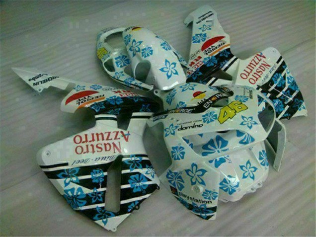 2005-2006 White Blue Nastro Azzurro 46 Honda CBR600RR Motorcycle Fairing Canada 2005-2006 White Blue Nastro Azzurro 46 Honda CBR600RR Motorcycle Fairing Canada
