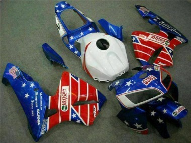 2005-2006 Blue Red Cycle World Castrol Honda CBR600RR Motorcycle Fairings Kit Canada