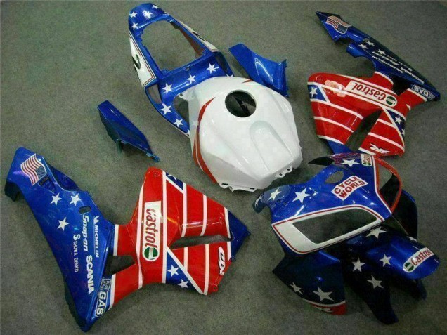 2005-2006 Blue Red Cycle World Castrol Honda CBR600RR Motorcycle Fairings Kit Canada 2005-2006 Blue Red Cycle World Castrol Honda CBR600RR Motorcycle Fairings Kit Canada