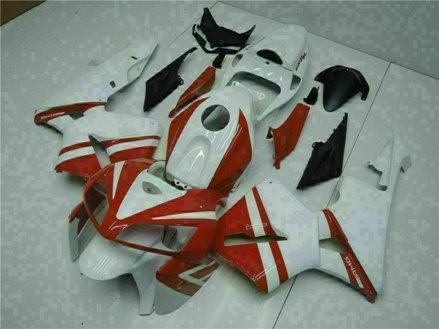 2005-2006 White Red Honda CBR600RR Motorcycle Fairings Canada 2005-2006 White Red Honda CBR600RR Motorcycle Fairings Canada