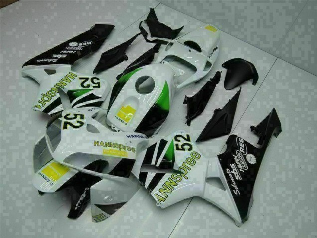 2005-2006 White Yellow Green 52 Honda CBR600RR Motorcycle Bodywork Canada 2005-2006 White Yellow Green 52 Honda CBR600RR Motorcycle Bodywork Canada