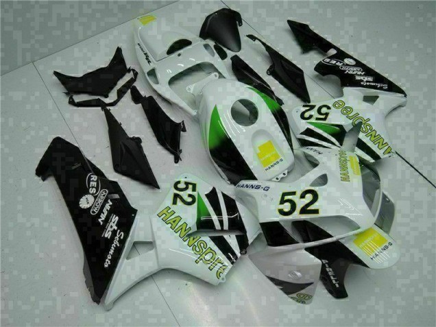 2005-2006 White Yellow Green 52 Honda CBR600RR Motorcycle Bodywork Canada 2005-2006 White Yellow Green 52 Honda CBR600RR Motorcycle Bodywork Canada