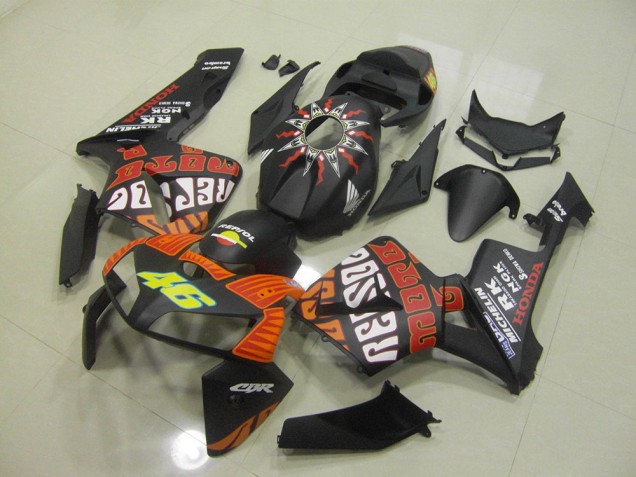 2005-2006 Matte Black Rossi Honda CBR600RR Motorbike Fairing Canada 2005-2006 Matte Black Rossi Honda CBR600RR Motorbike Fairing Canada