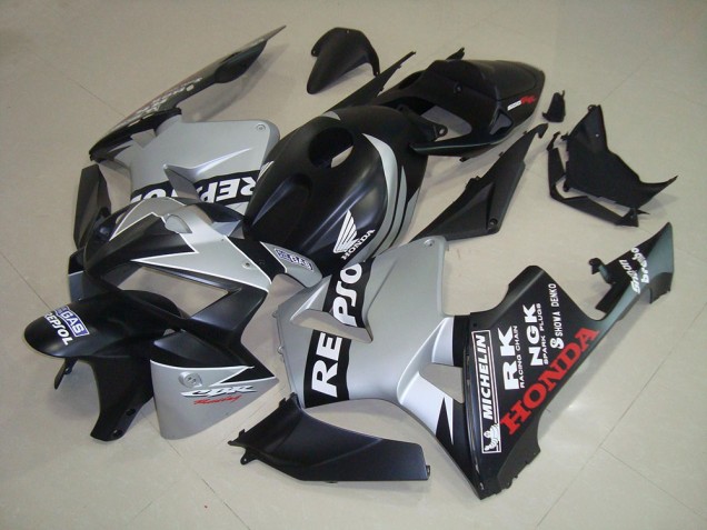 2005-2006 Matte Black Silver Repsol Honda CBR600RR Bike Fairings Canada 2005-2006 Matte Black Silver Repsol Honda CBR600RR Bike Fairings Canada