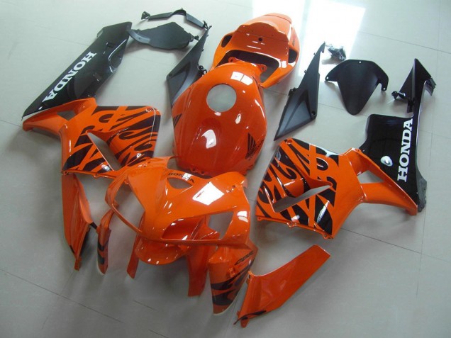 2005-2006 Orange Black Flame Honda CBR600RR Replacement Motorcycle Fairings Canada 2005-2006 Orange Black Flame Honda CBR600RR Replacement Motorcycle Fairings Canada