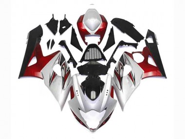 2005-2006 Silver Red Black Suzuki GSXR 1000 Bike Fairing Kit Canada