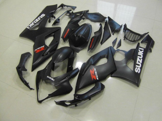 2005-2006 Matte Black with White Decals Suzuki GSXR 1000 Bike Fairing Kit Canada 2005-2006 Matte Black with White Decals Suzuki GSXR 1000 Bike Fairing Kit Canada
