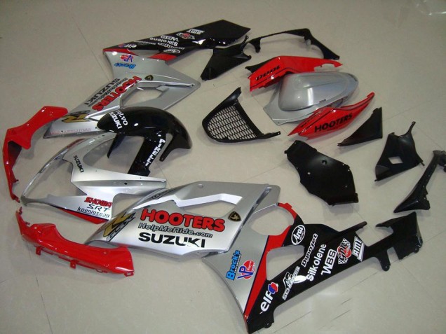 2005-2006 Silver and Red Suzuki GSXR 1000 Motorcycle Fairings Kits Canada 2005-2006 Silver and Red Suzuki GSXR 1000 Motorcycle Fairings Kits Canada
