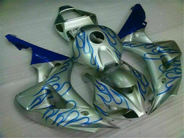 2006-2007 Blue Flame Silver Honda CBR1000RR Motorcycle Fairing Kits Canada 2006-2007 Blue Flame Silver Honda CBR1000RR Motorcycle Fairing Kits Canada