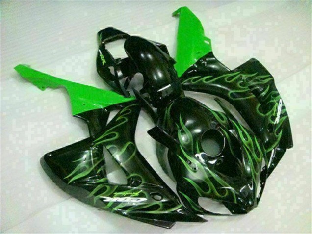 2006-2007 Green Flame Black Honda CBR1000RR Moto Fairings Canada 2006-2007 Green Flame Black Honda CBR1000RR Moto Fairings Canada