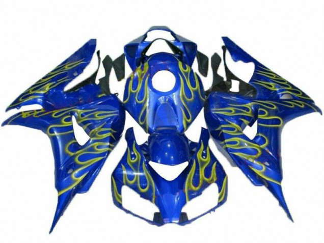 2006-2007 Yellow Flame Blue Honda CBR1000RR Replacement Fairings Canada 2006-2007 Yellow Flame Blue Honda CBR1000RR Replacement Fairings Canada