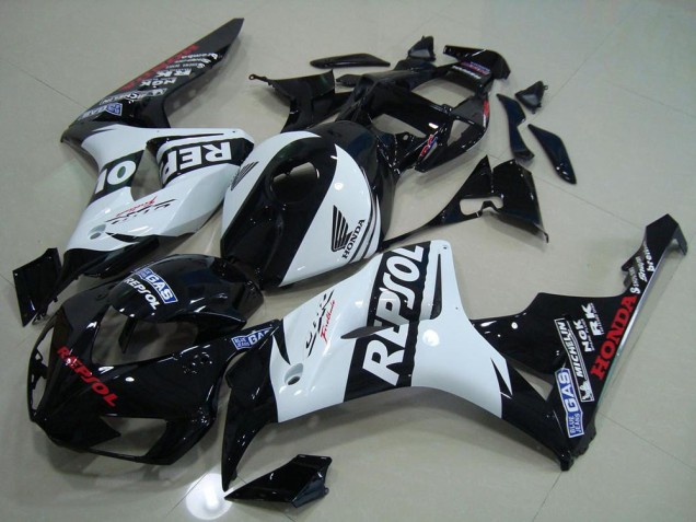 2006-2007 Black White Repsol Honda CBR1000RR Motorcycle Replacement Fairings Canada 2006-2007 Black White Repsol Honda CBR1000RR Motorcycle Replacement Fairings Canada