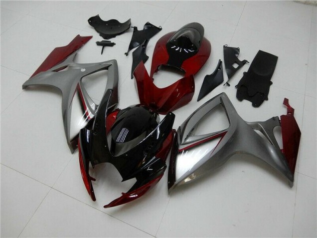 2006-2007 Red Silver Suzuki GSXR 600/750 Bike Fairing Kit Canada 2006-2007 Red Silver Suzuki GSXR 600/750 Bike Fairing Kit Canada