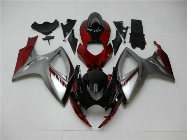 2006-2007 Red Silver Suzuki GSXR 600/750 Bike Fairing Kit Canada