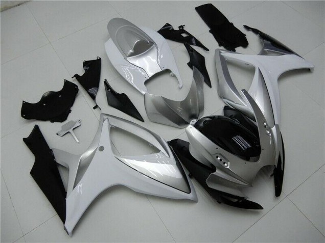 2006-2007 Silver Suzuki GSXR 600/750 Motorcycle Fairings Kits Canada 2006-2007 Silver Suzuki GSXR 600/750 Motorcycle Fairings Kits Canada