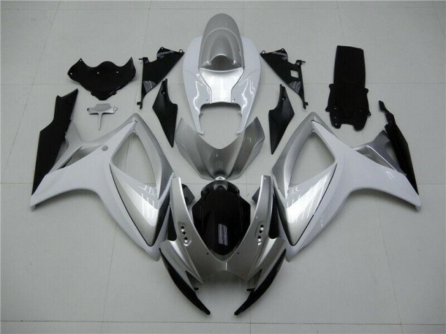 2006-2007 Silver Suzuki GSXR 600/750 Motorcycle Fairings Kits Canada 2006-2007 Silver Suzuki GSXR 600/750 Motorcycle Fairings Kits Canada