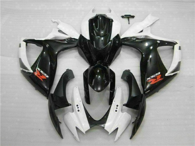 2006-2007 White Black Suzuki GSXR 600/750 Motorcycle Fairings Kit Canada 2006-2007 White Black Suzuki GSXR 600/750 Motorcycle Fairings Kit Canada