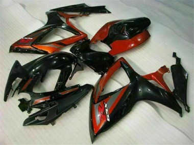 2006-2007 Black Red Suzuki GSXR 600/750 Motorcycle Fairing Kits Canada