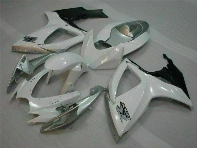 2006-2007 White Silver Suzuki GSXR 600/750 Motorcycle Fairing Kit Canada 2006-2007 White Silver Suzuki GSXR 600/750 Motorcycle Fairing Kit Canada