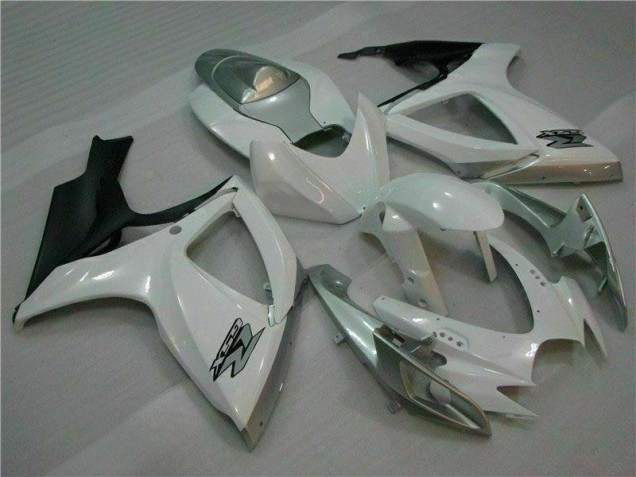 2006-2007 White Silver Suzuki GSXR 600/750 Motorcycle Fairing Kit Canada 2006-2007 White Silver Suzuki GSXR 600/750 Motorcycle Fairing Kit Canada