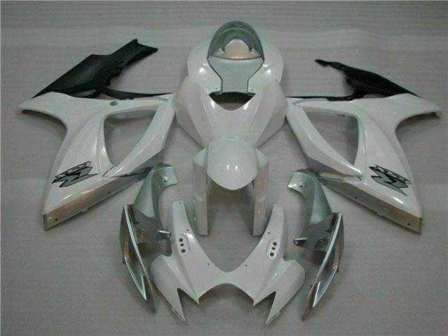 2006-2007 White Silver Suzuki GSXR 600/750 Motorcycle Fairing Kit Canada 2006-2007 White Silver Suzuki GSXR 600/750 Motorcycle Fairing Kit Canada