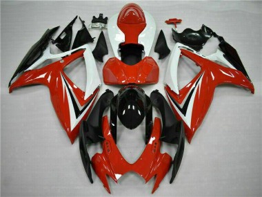 2006-2007 Red White Suzuki GSXR 600/750 Motorcycle Fairings Kits Canada