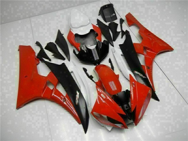 2006-2007 Red Black Yamaha YZF R6 Motorcycle Fairings Kits Canada
