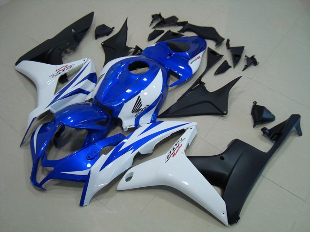2007-2008 Blue White Matte Black Honda CBR600RR Motorcycle Replacement Fairings Canada 2007-2008 Blue White Matte Black Honda CBR600RR Motorcycle Replacement Fairings Canada