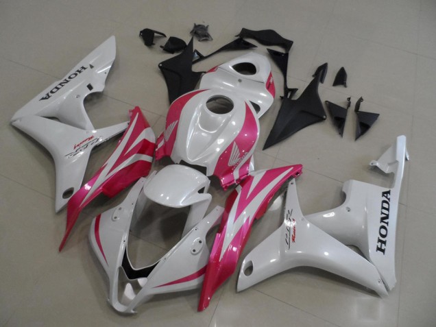 2007-2008 Pearl White with Pink Honda CBR600RR Motorbike Fairing Canada 2007-2008 Pearl White with Pink Honda CBR600RR Motorbike Fairing Canada
